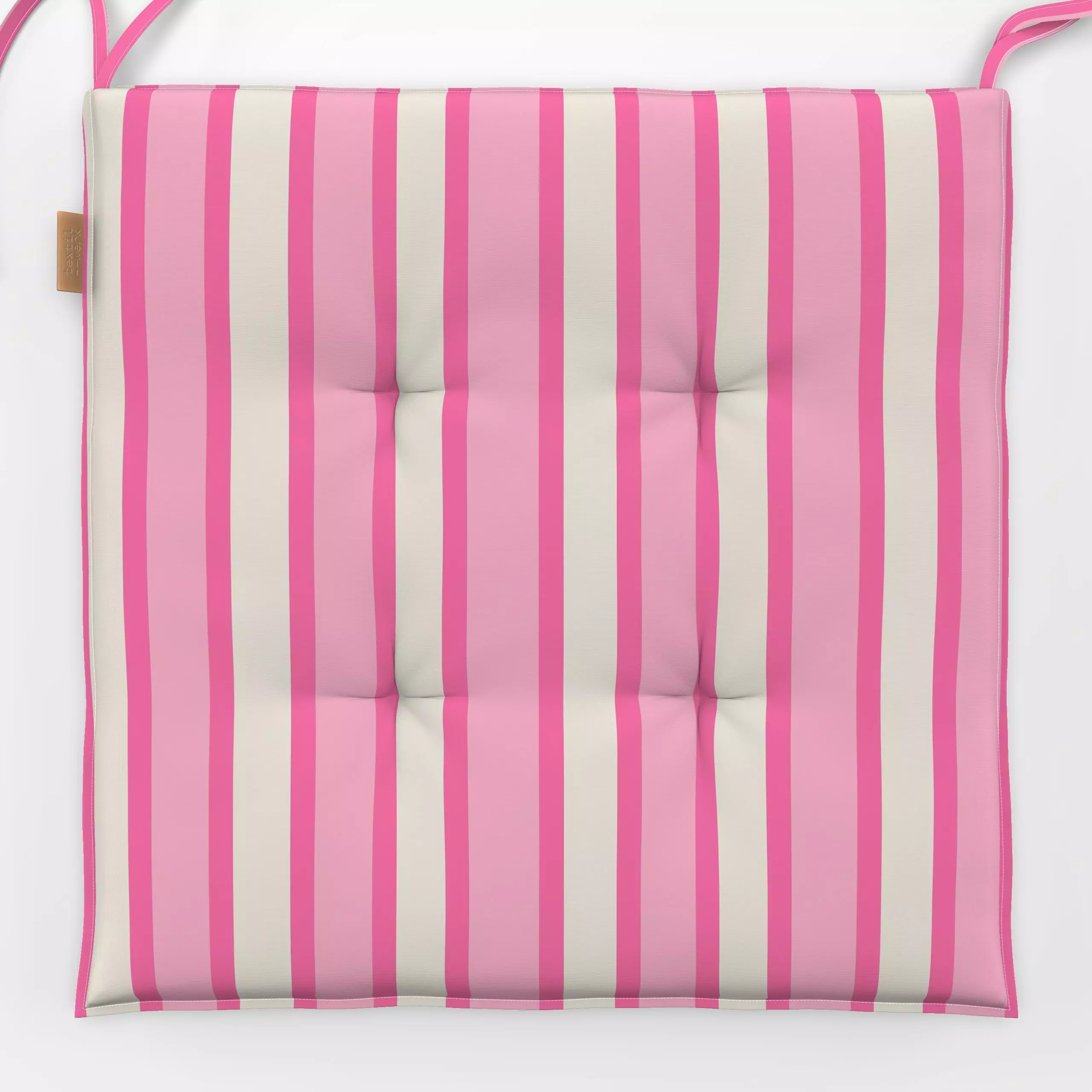 Sitzkissen Stripes Pink Beige Pink Small - Sommer, Symbole & Muster - von „textilwerk"; Illustration, Sommer, trend, pink, S...