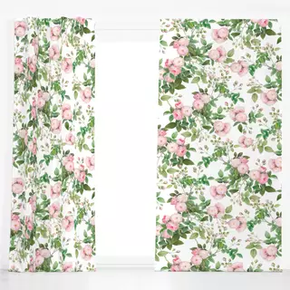 Dekovorhang Redouté  Rosen Garten 2