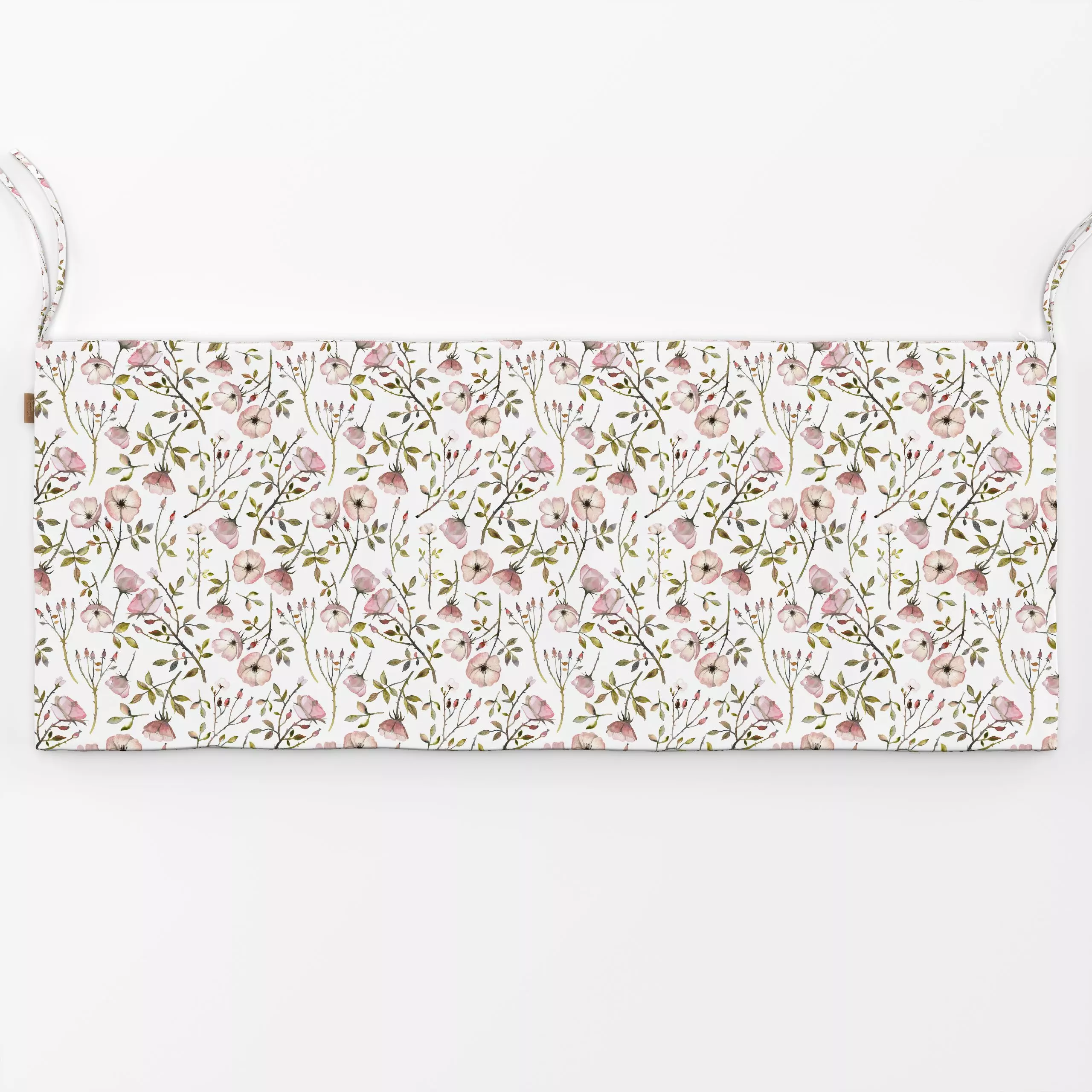 Bankauflage Hecken Rosen - Blumen & Florales, Sommer - von „Uta Naumann"; Muster, Wasserfarben, Natur, skandinavisch, Blumen...
