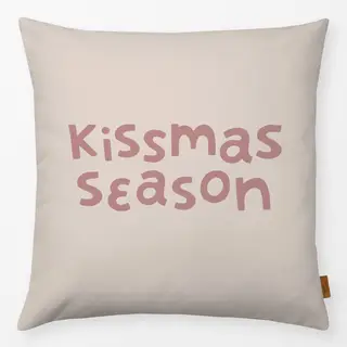 Kissen Kissmas Season rosa offwhite