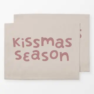 Tischset Kissmas Season rosa offwhite