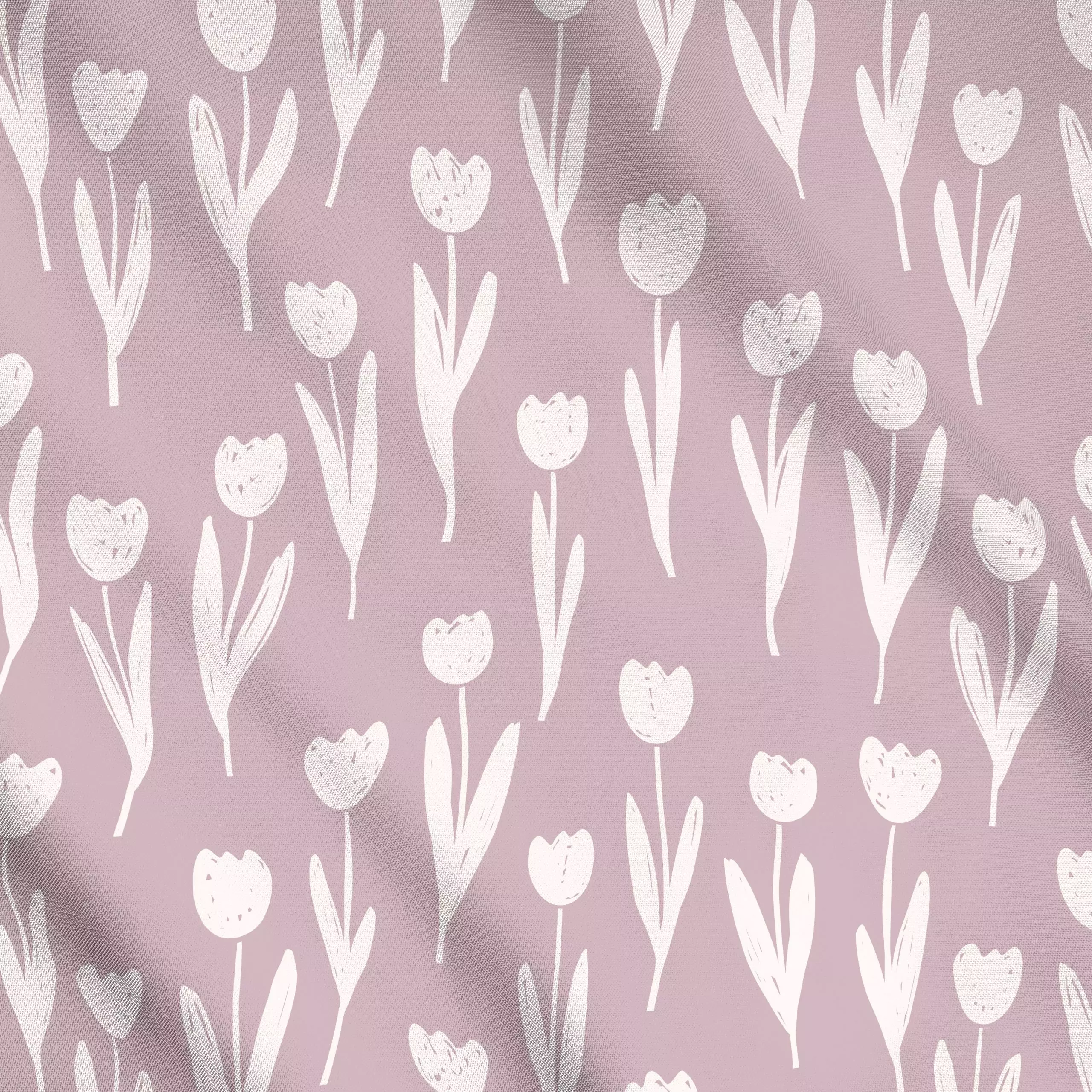 Meterware Tulip Field altrosa - Blumen & Florales, Frühling - von „Kathrin Woo"; Muster, altrosa, Tulpen, Hygge, verspielt, ...