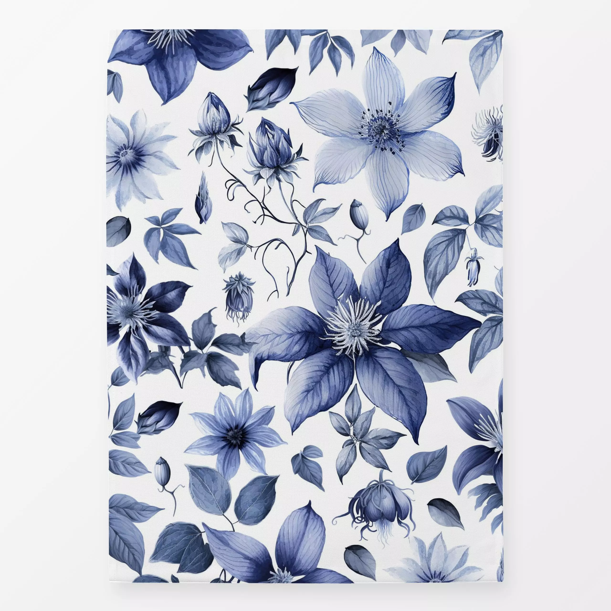Geschirrtücher Charming Clematis blue - Blumen & Florales, Frühling, Pflanzen & Botanik - von „Andrea Haase"; Natur, Blumen,...