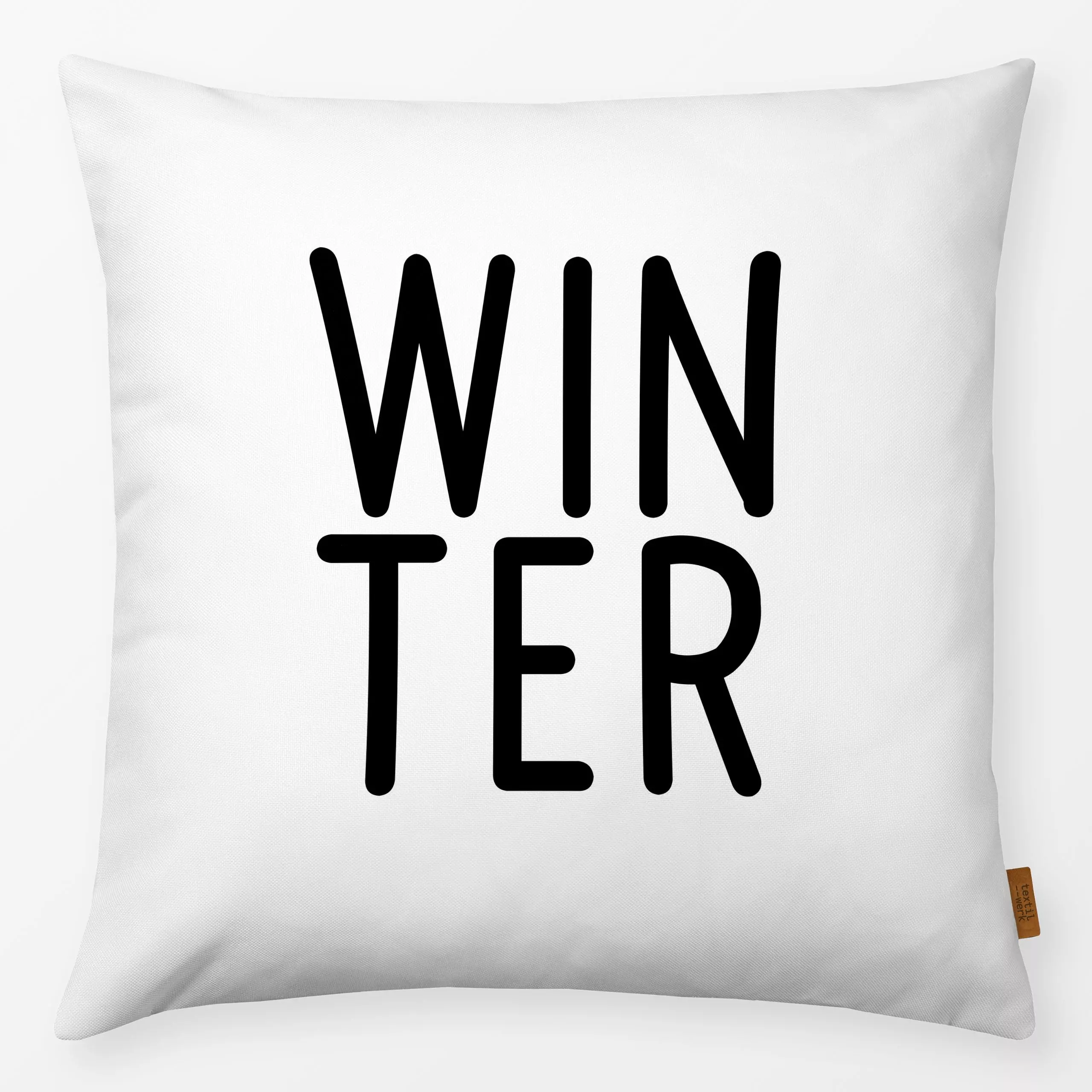 Kissen WINTER - Sprüche & Schriftzüge, Winter - von „Heyduda"; Weihnachten, Winter, typografie, Weihnachtsdeko, schrift, Let...