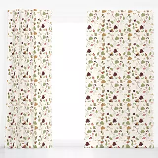 Dekovorhang Autumn Leaves Light Background