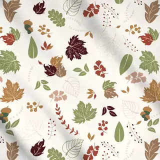 Meterware Autumn Leaves Light Background