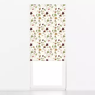 Raffrollo Autumn Leaves Light Background