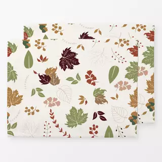 Tischset Autumn Leaves Light Background