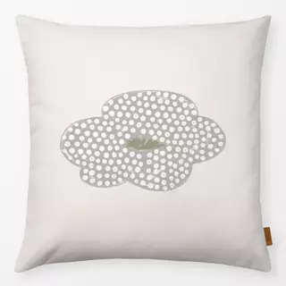 Kissen Punkte Blume grau
