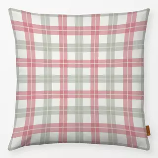 Kissen Landhaus Plaid grün rosa