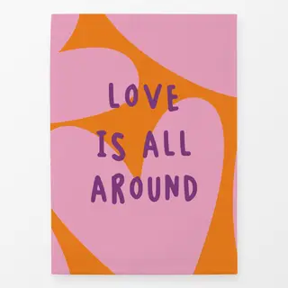Geschirrtücher Love is around - orange pink