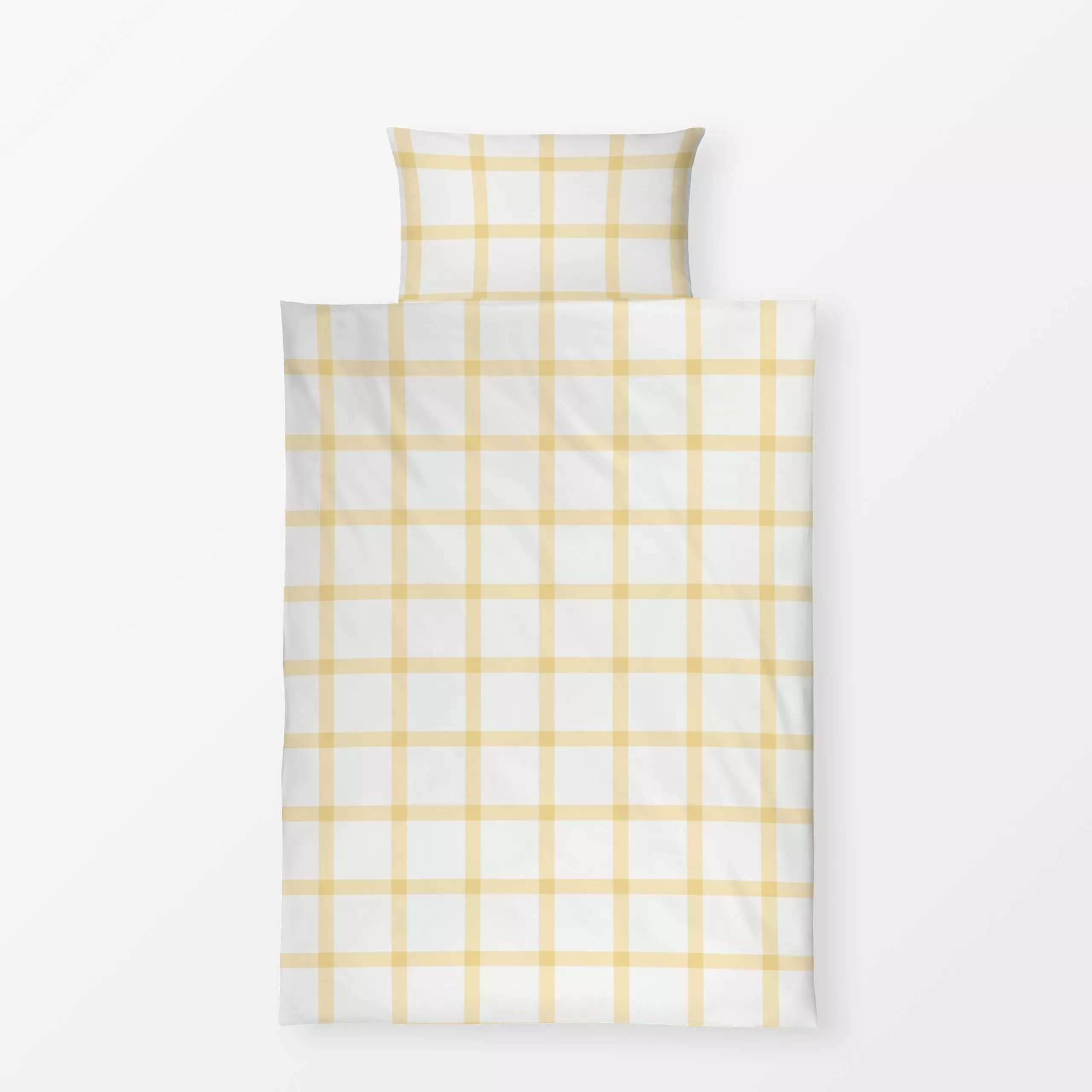 Bettwäsche Windowpane Karo Gelb - Symbole & Muster, Anlässe, Ostern - von „DEINKI Studio"; Geometrisch, Karos, kariert, oste...