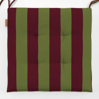 Sitzkissen Cabana Streifen burgundy oliv