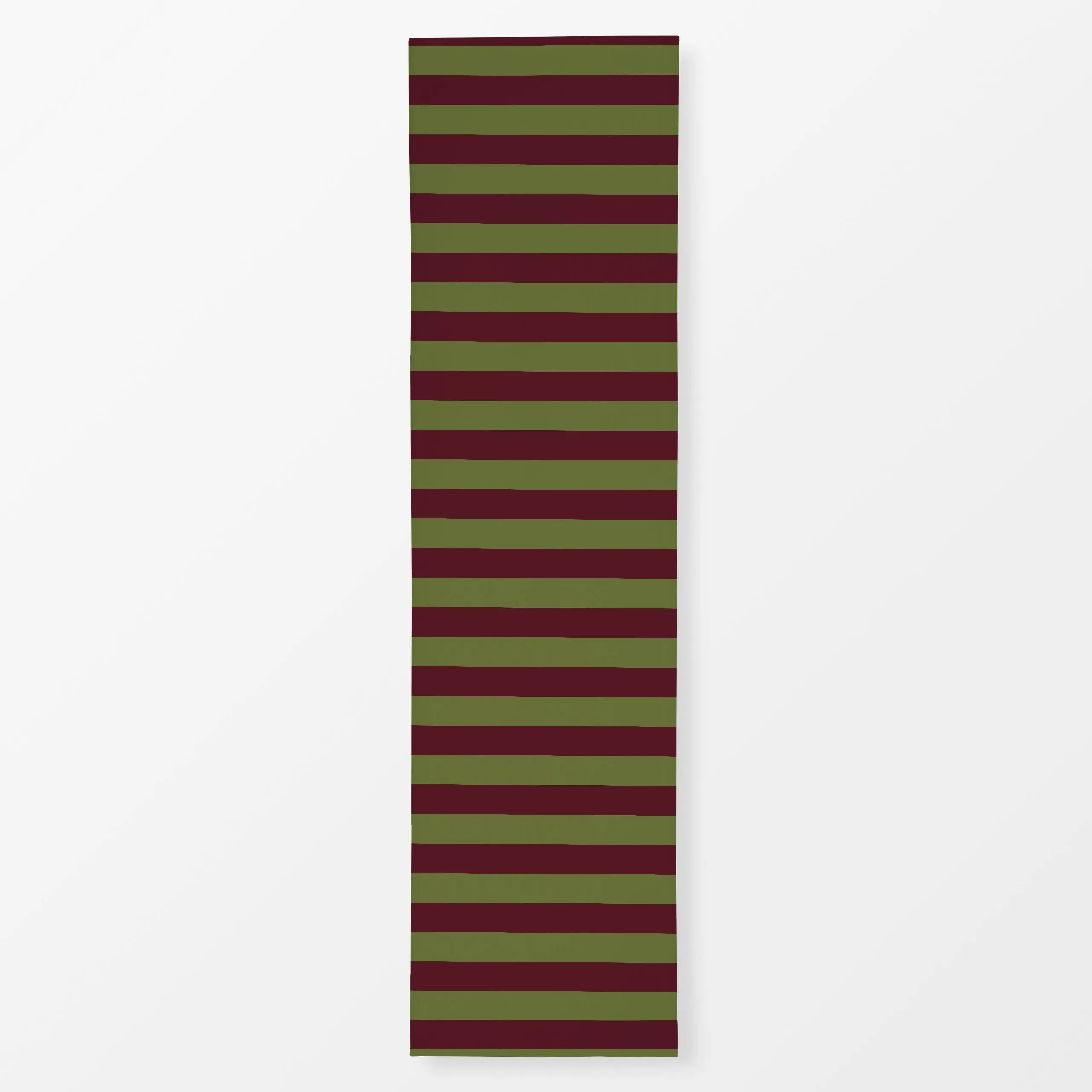 Tischläufer Cabana Streifen burgundy oliv - Herbst, Symbole & Muster - von „Carolin Vonhoff"; Streifen, Herbst, gestreift, b...