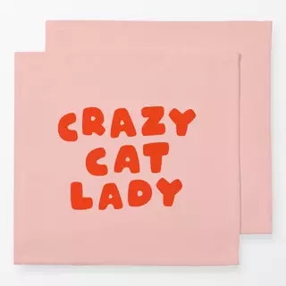 Servietten Typo Crazy Cat Lady