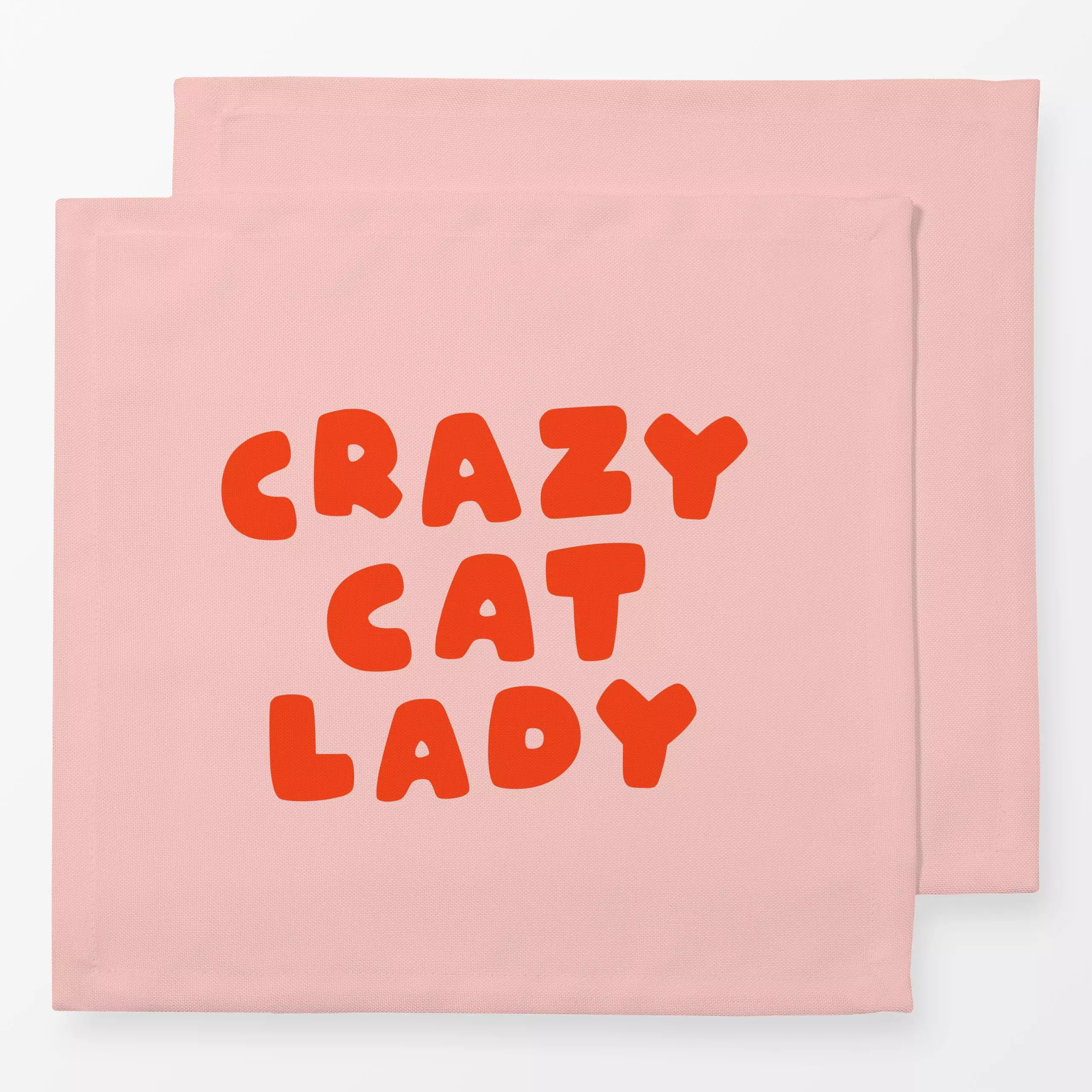 Servietten Typo Crazy Cat Lady - Liebe, Romantik & Pride, Tiere, Sprüche & Schriftzüge - von „Maren Gross "; modern, Geschen...