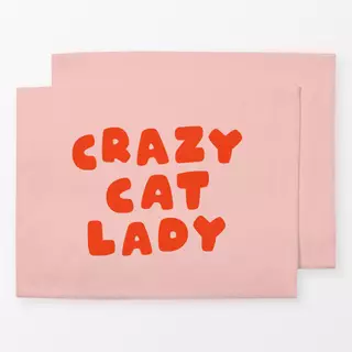 Tischset Typo Crazy Cat Lady