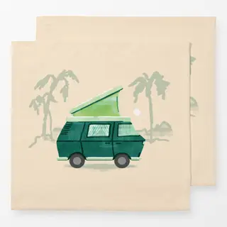 Servietten Campingbus Beige