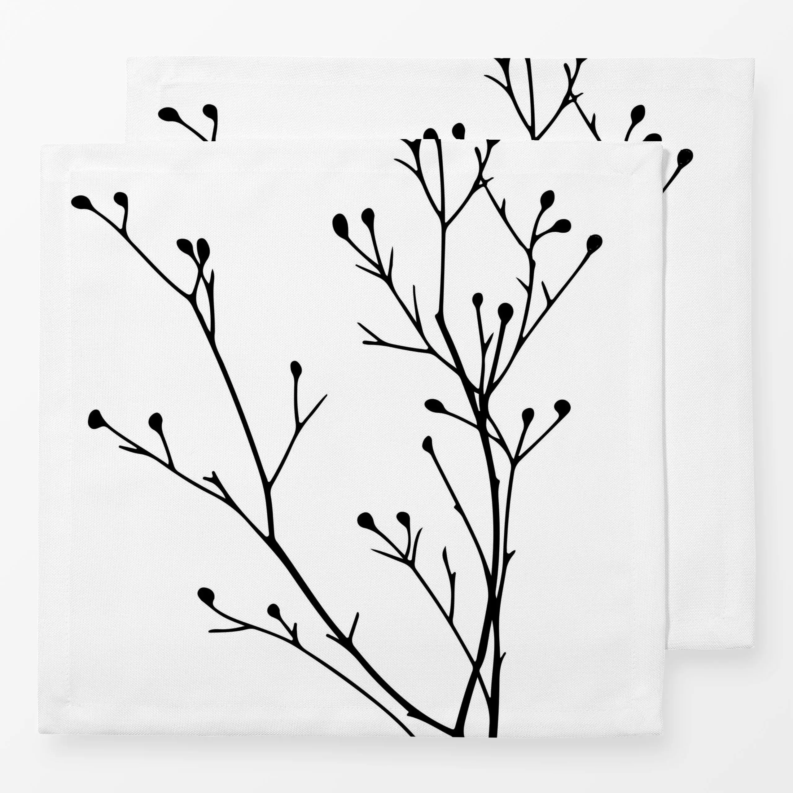 Servietten Delicate Spring Wildflowers IV - Pflanzen & Botanik - von „Andrea Haase"; Natur, floral, Silhouette, botanik, min...