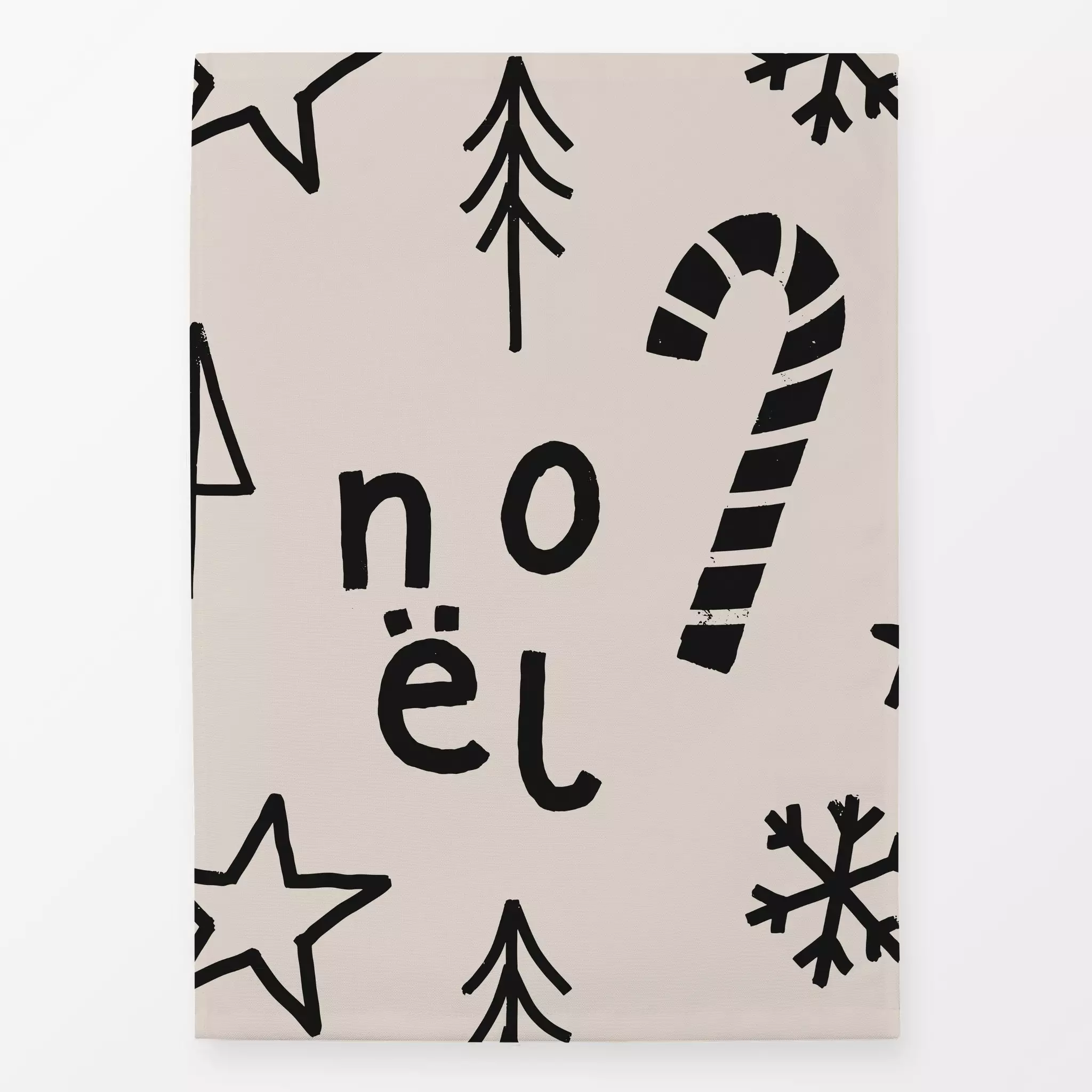 Geschirrtuch Noel Allover Pattern Black Noel Allover Pattern Black