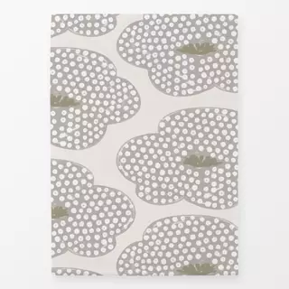 Geschirrtücher Allover Blume grau
