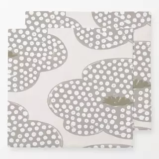 Servietten Allover Blume grau