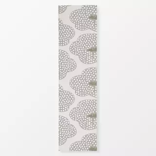 Tischläufer Allover Blume grau