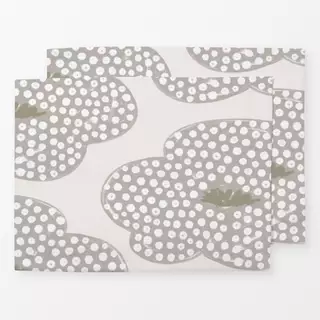 Tischset Allover Blume grau