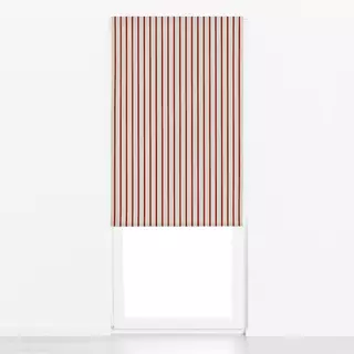 Raffrollo schmale Streifen rot beige