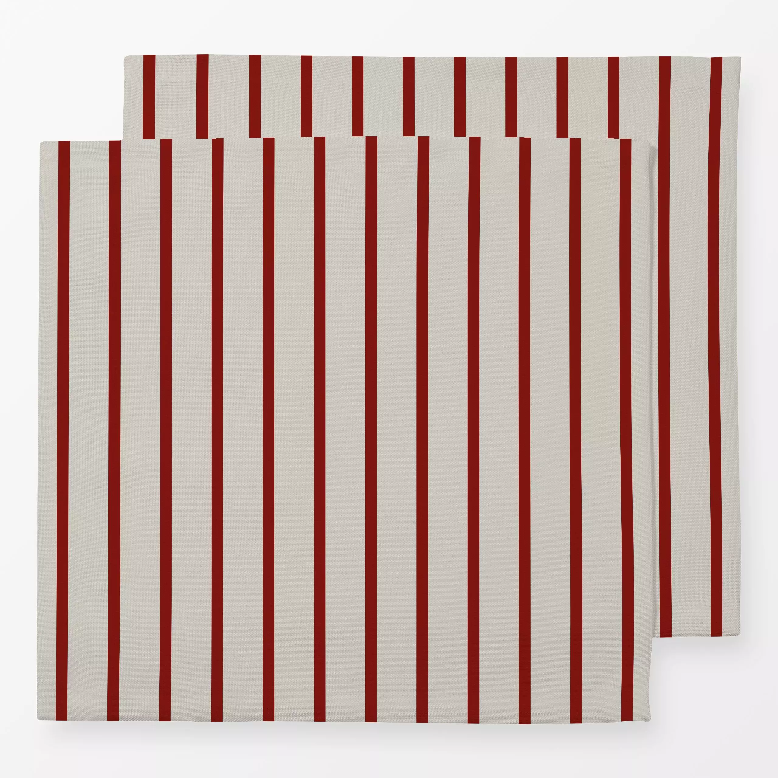 Servietten schmale Streifen rot beige - Symbole & Muster - von „Katrin Graff"; Weihnachtsdeko, klassisch, winterdeko, gestre...