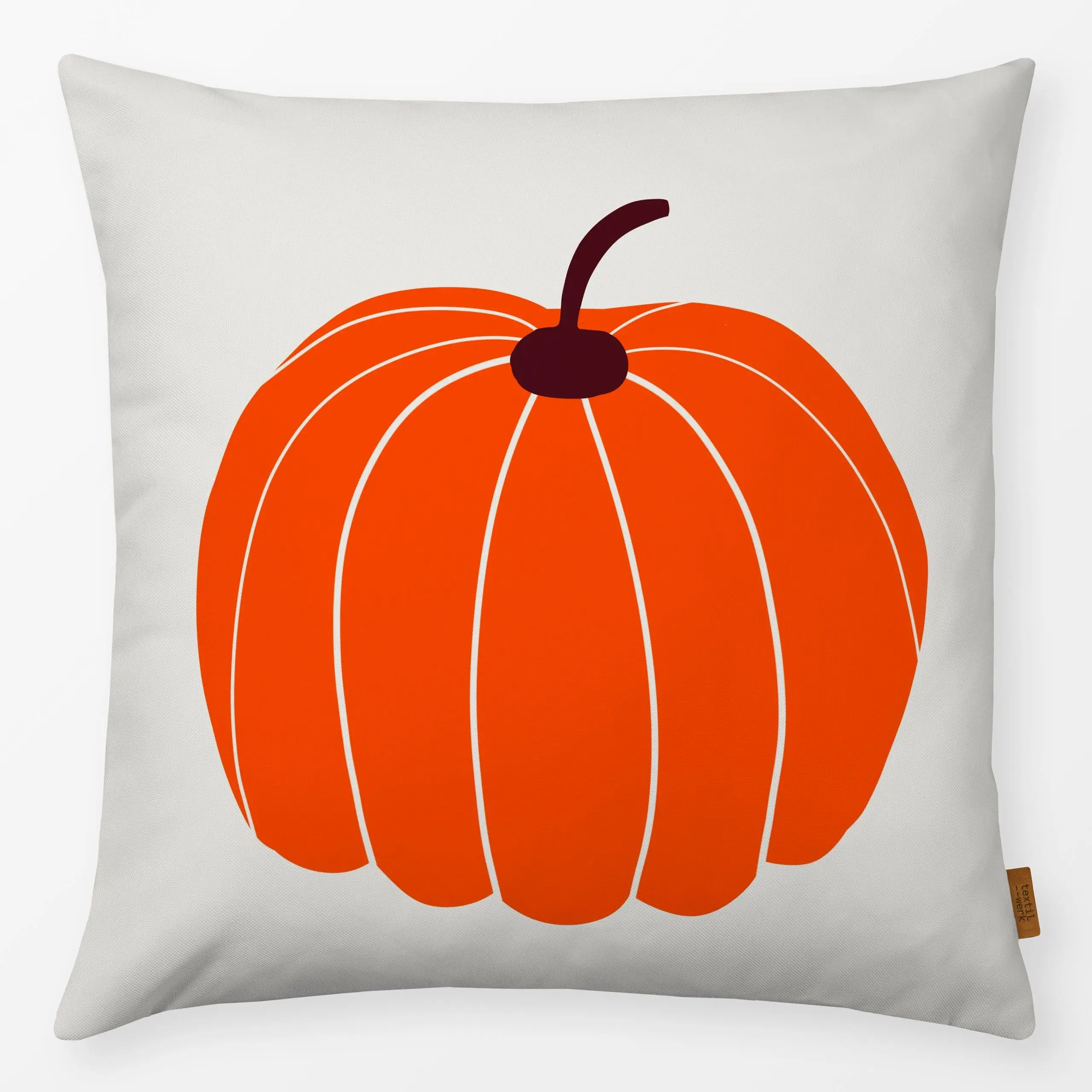 Kissen Kürbis - Herbst, Gemüse - von „Sophie Augustin Illustration"; modern, Herbst, bunt, herbstlich, Kuerbis, Pumkin, popo...