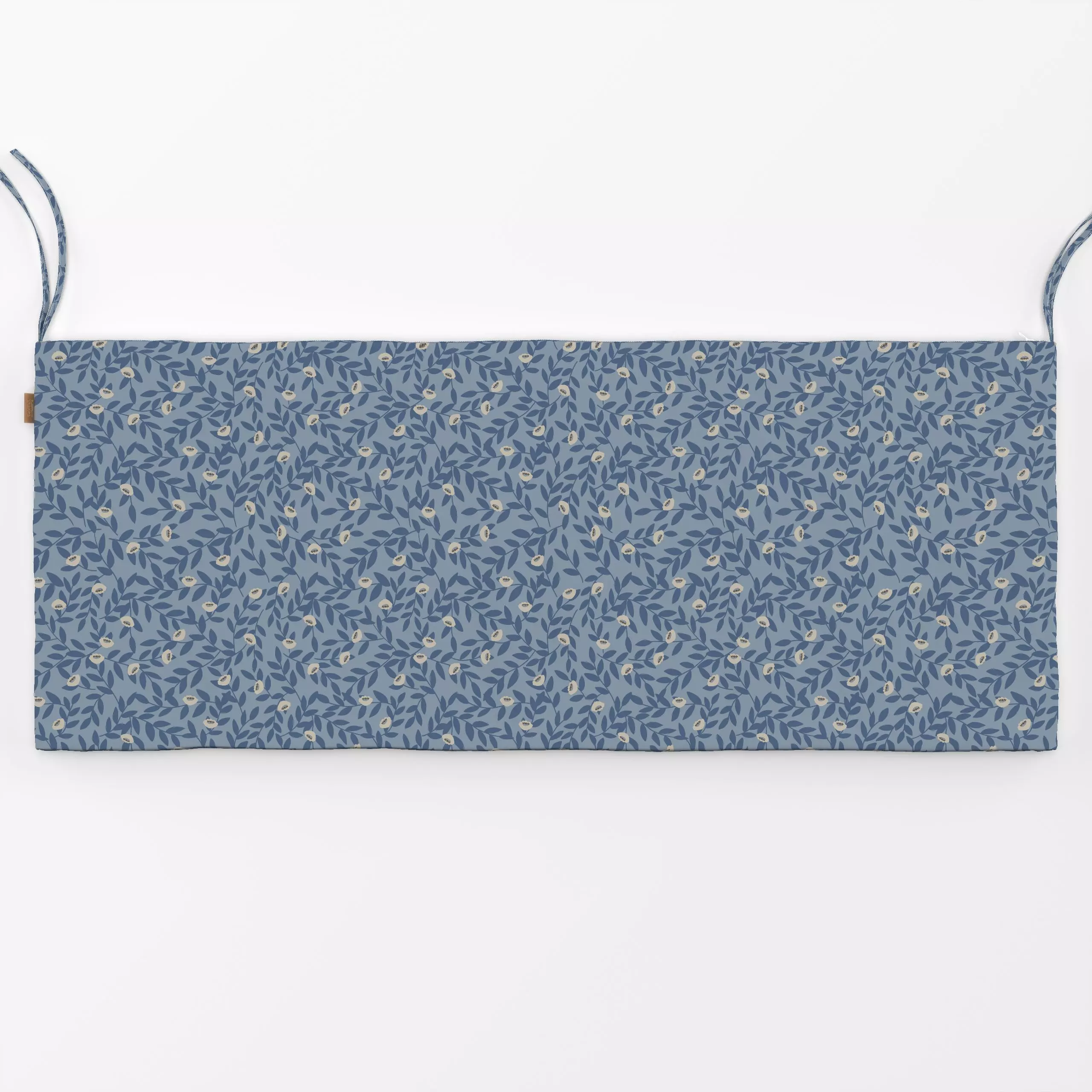 Bankauflage Ranken Blüten Blau - Blumen & Florales - von „Studio Kesse“; Blumen, Blüten, Wildblumen, floral, Herbst, landhau...