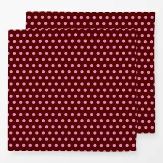 Servietten Bordeaux Pink dots