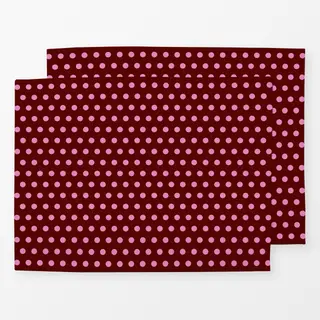 Tischset Bordeaux Pink dots