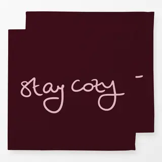 Servietten Stay Cozy berry