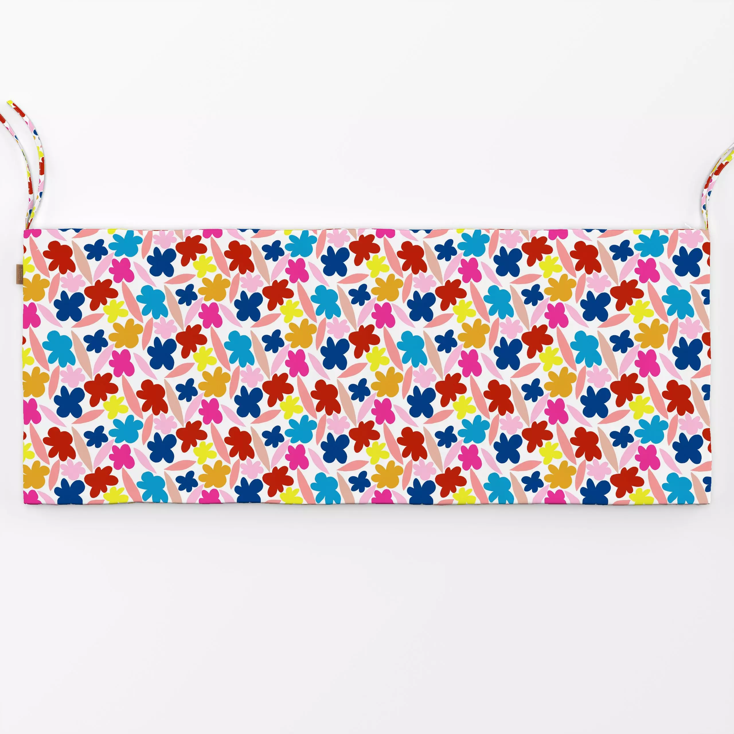 Bankauflage Fröhliche Blumen - Blumen & Florales, Symbole & Muster - von „Ursula Tücks“; Natur, Illustration, Kinder, Kissen...