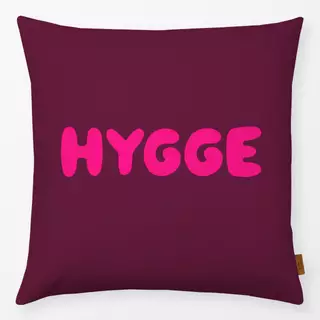Kissen Hygge pink weinrot