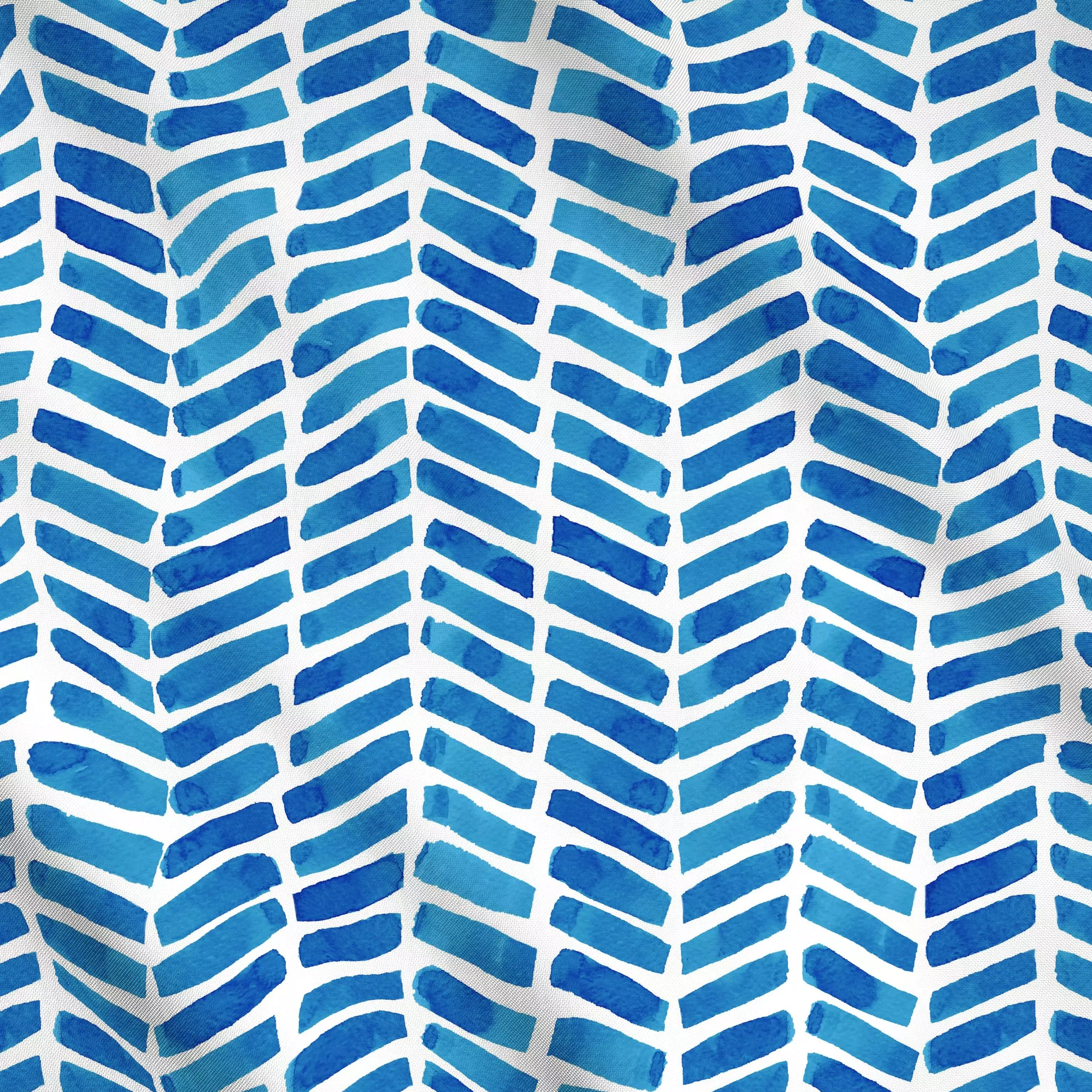 Meterware Chevron Aquarell Tiefsee Blau, gemustert, Sommer, von Mareen Heinz