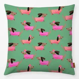 Kissen Dackelmuster Dotty