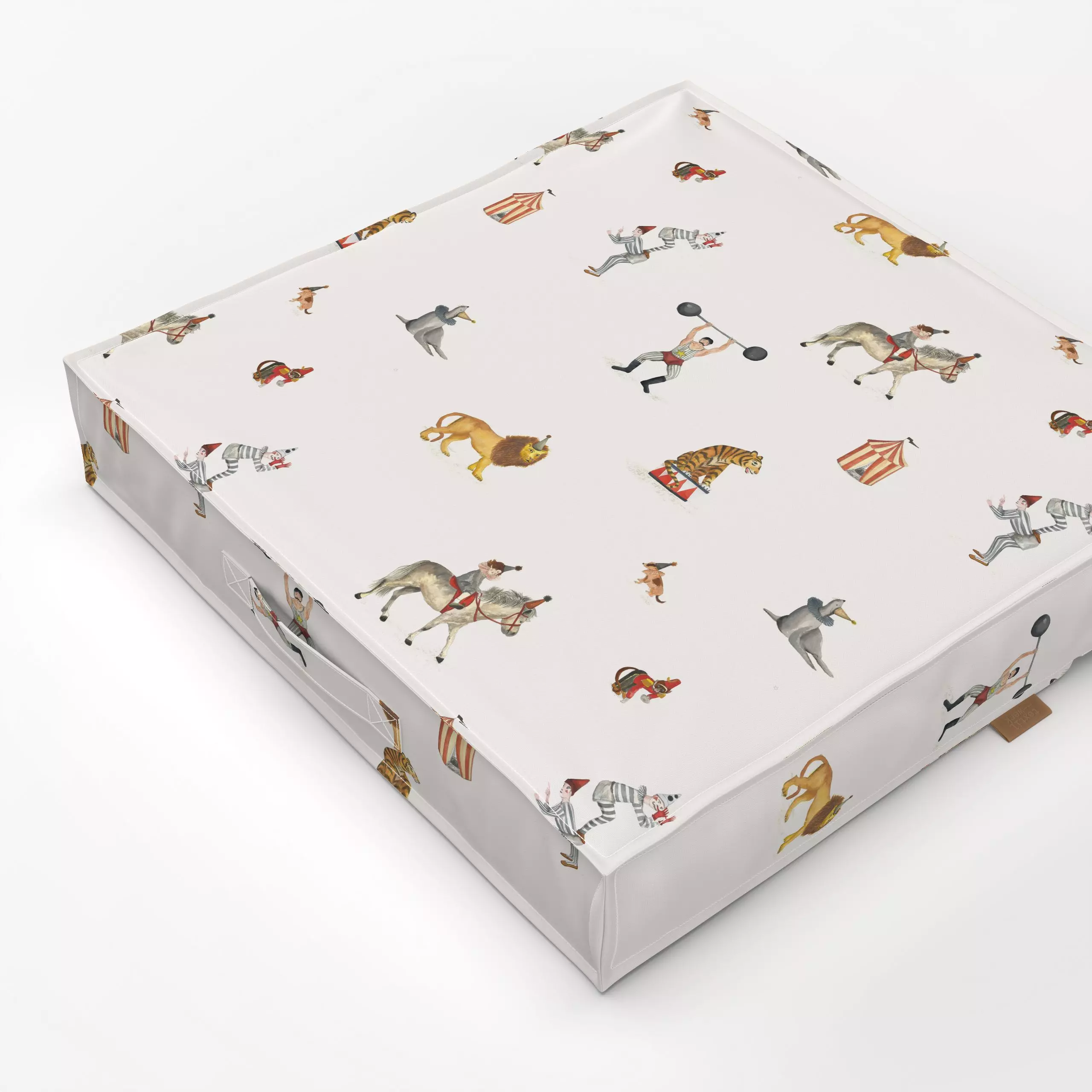 Bodenkissen Zirkus - Kinderzimmer & Motive für Kinder, Tiere - von „Anna Petersen"; Retro, Tiger, Löwe, Kinderzimmer, vintag...