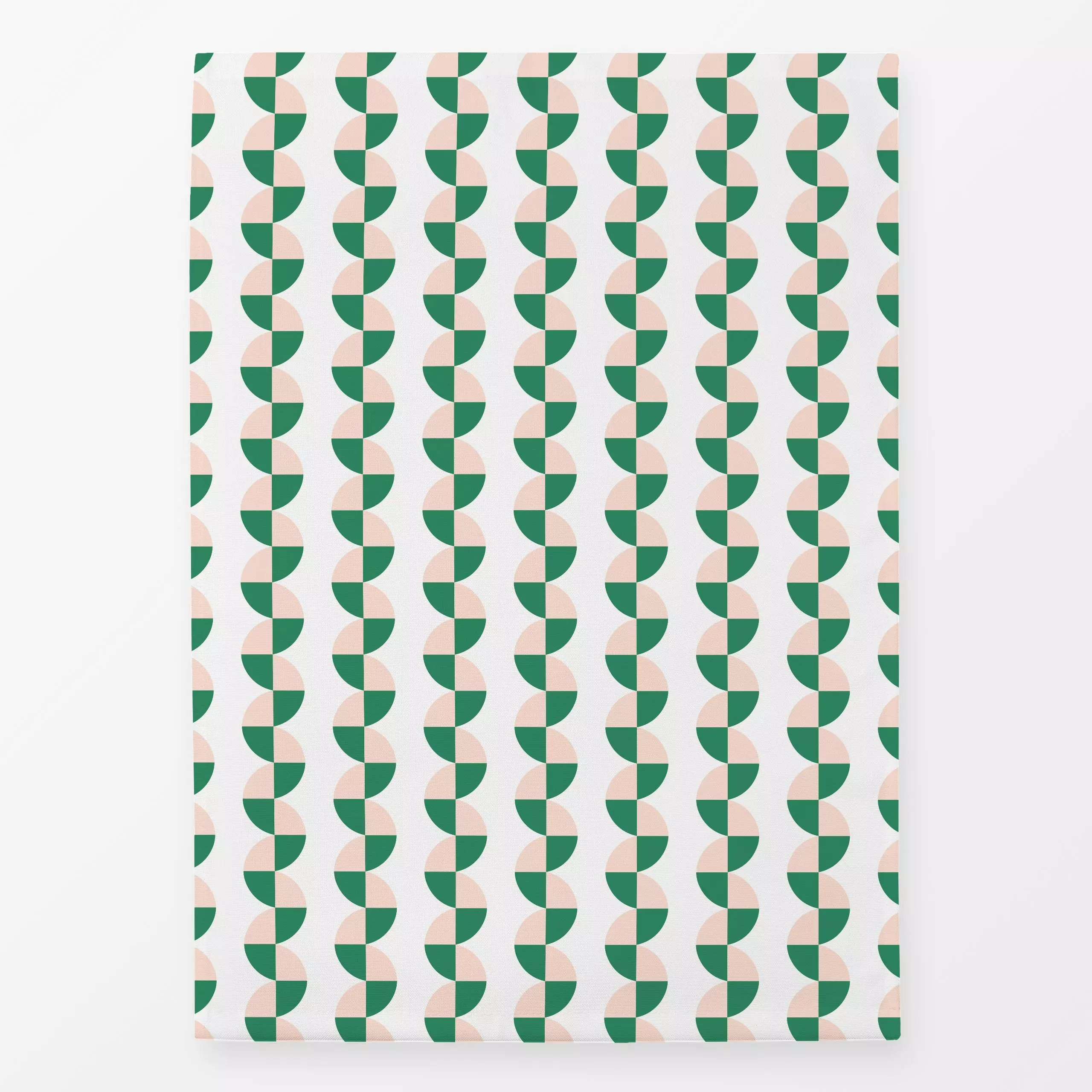 Geschirrtücher Rows Crossed Green - Symbole & Muster, Retro & Vintage - von „Jana Moßmann"; pattern, Schachbrett, waves, bol...