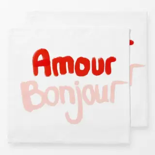 Servietten Amour Bonjour