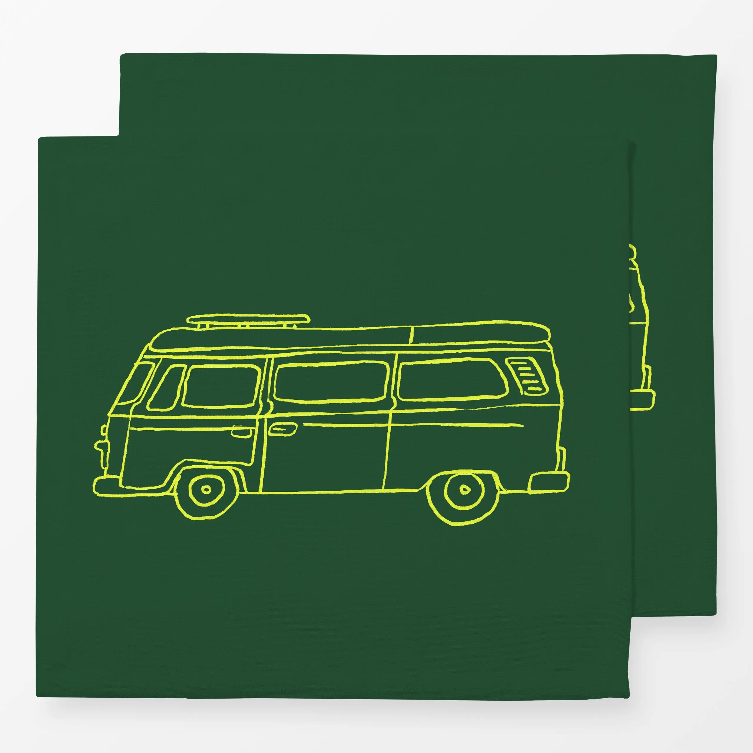 Servietten Exploring Summer Van - Sommer, Reise, Retro & Vintage - von „By Anna Sienna"; Urlaub, Auto, van, Reisen, Camper, ...
