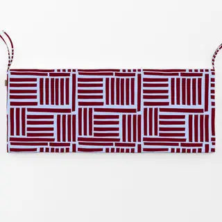 Bankauflage Kirschrot Linien