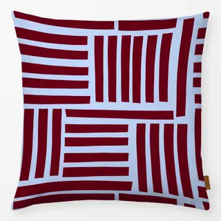 Kissen Kirschrot Linien