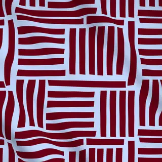 Meterware Kirschrot Linien