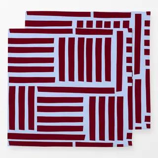 Servietten Kirschrot Linien