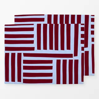 Tischset Kirschrot Linien