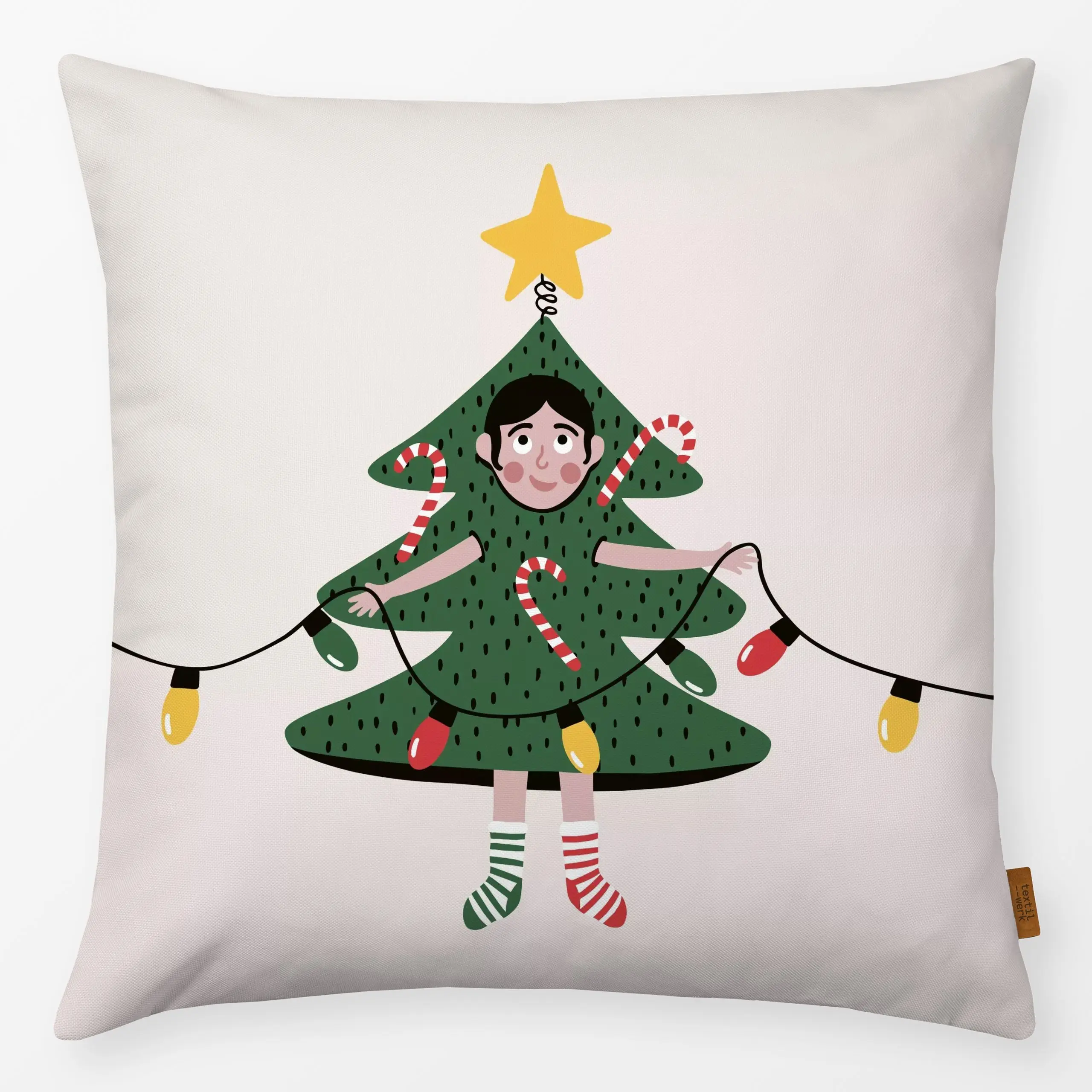Kissen Weihnachtsbaum Wendekissen - Kinderzimmer & Motive für Kinder, Weihnachten, Symbole & Muster - von „Kathrin Woo"; Kin...