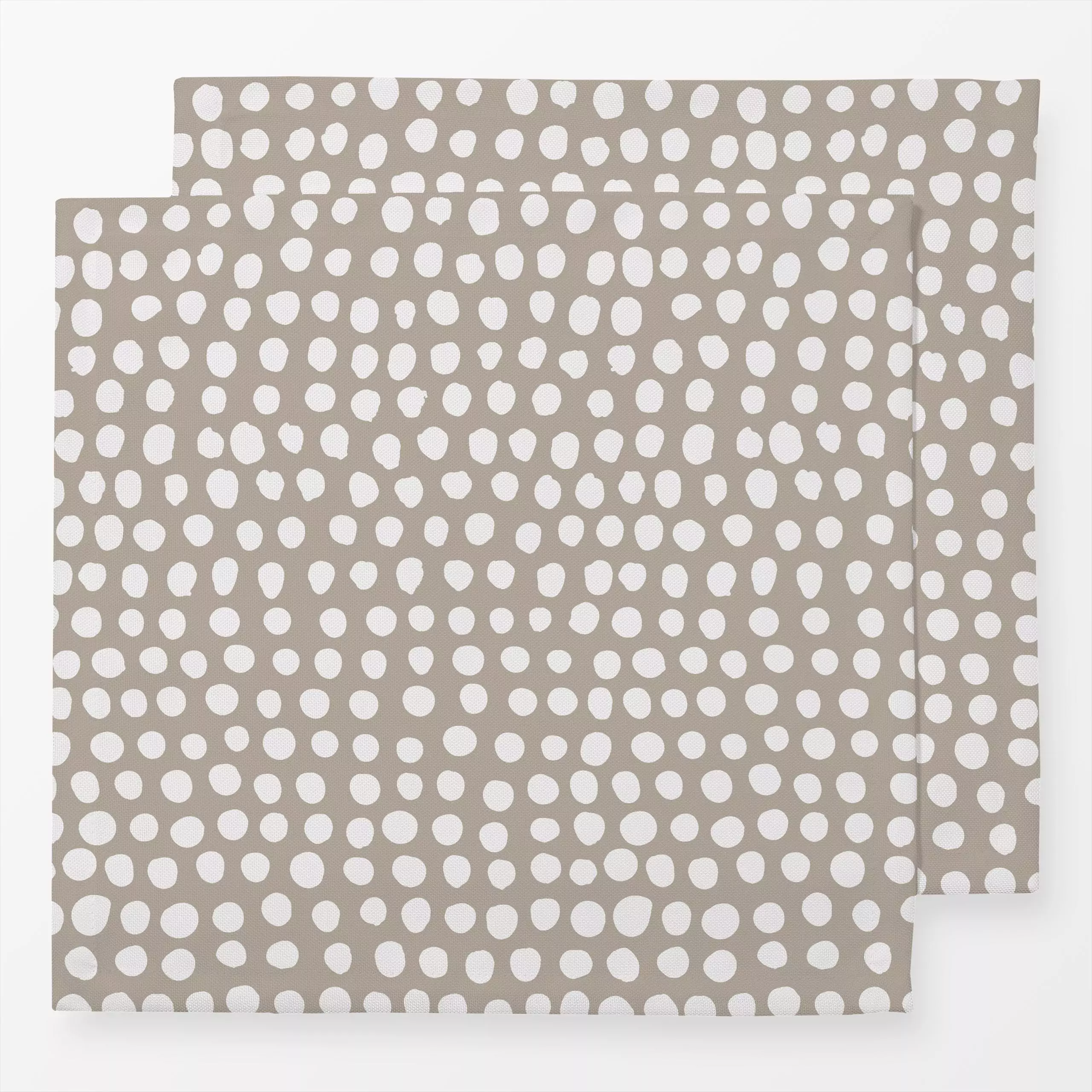 Servietten Puntos piedra - Symbole & Muster - von „Julia Schumacher"; Punkte, grau, Kissen, Dots, Steine, Weiss, outdoor, ge...